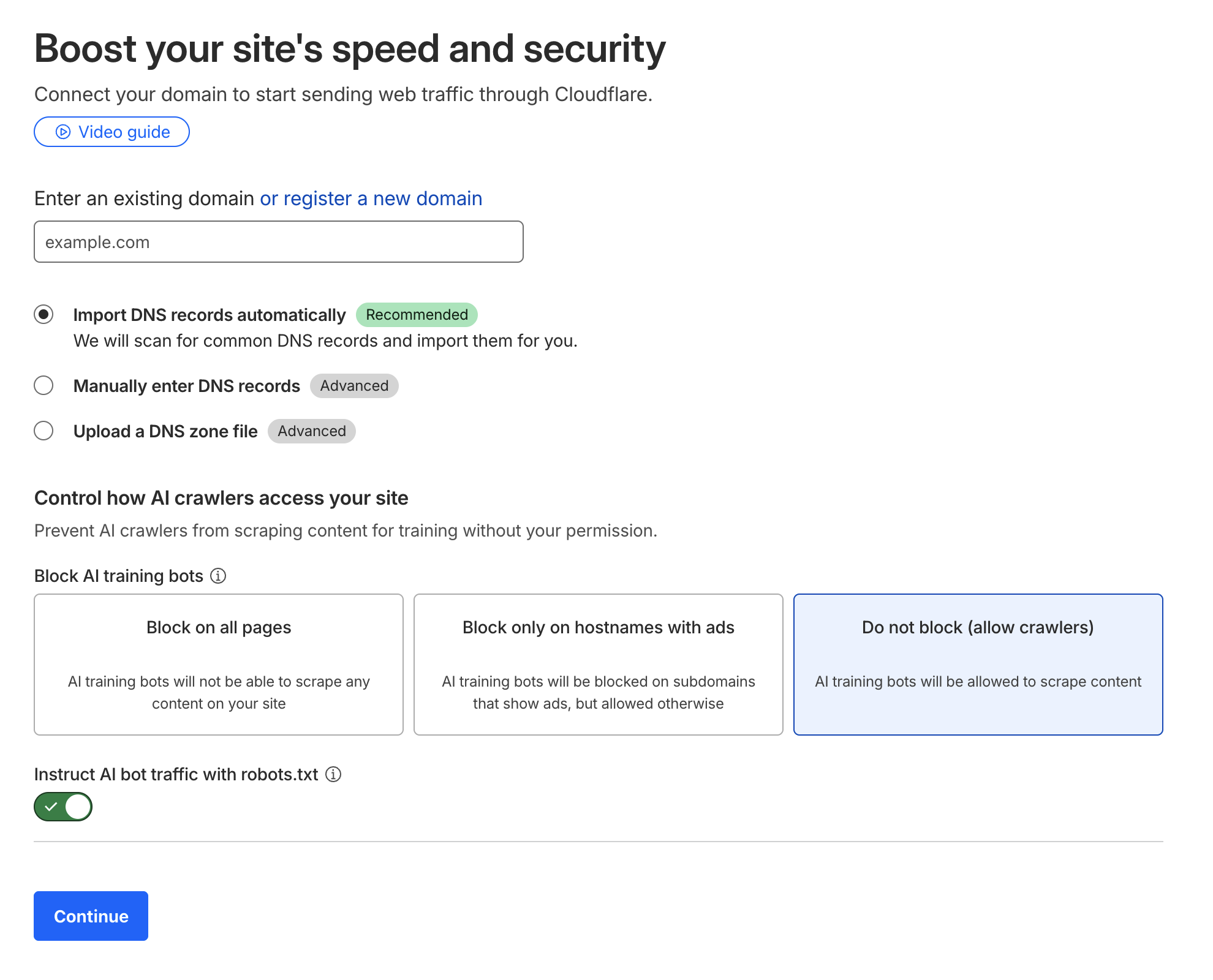 Cloudflare add domain
